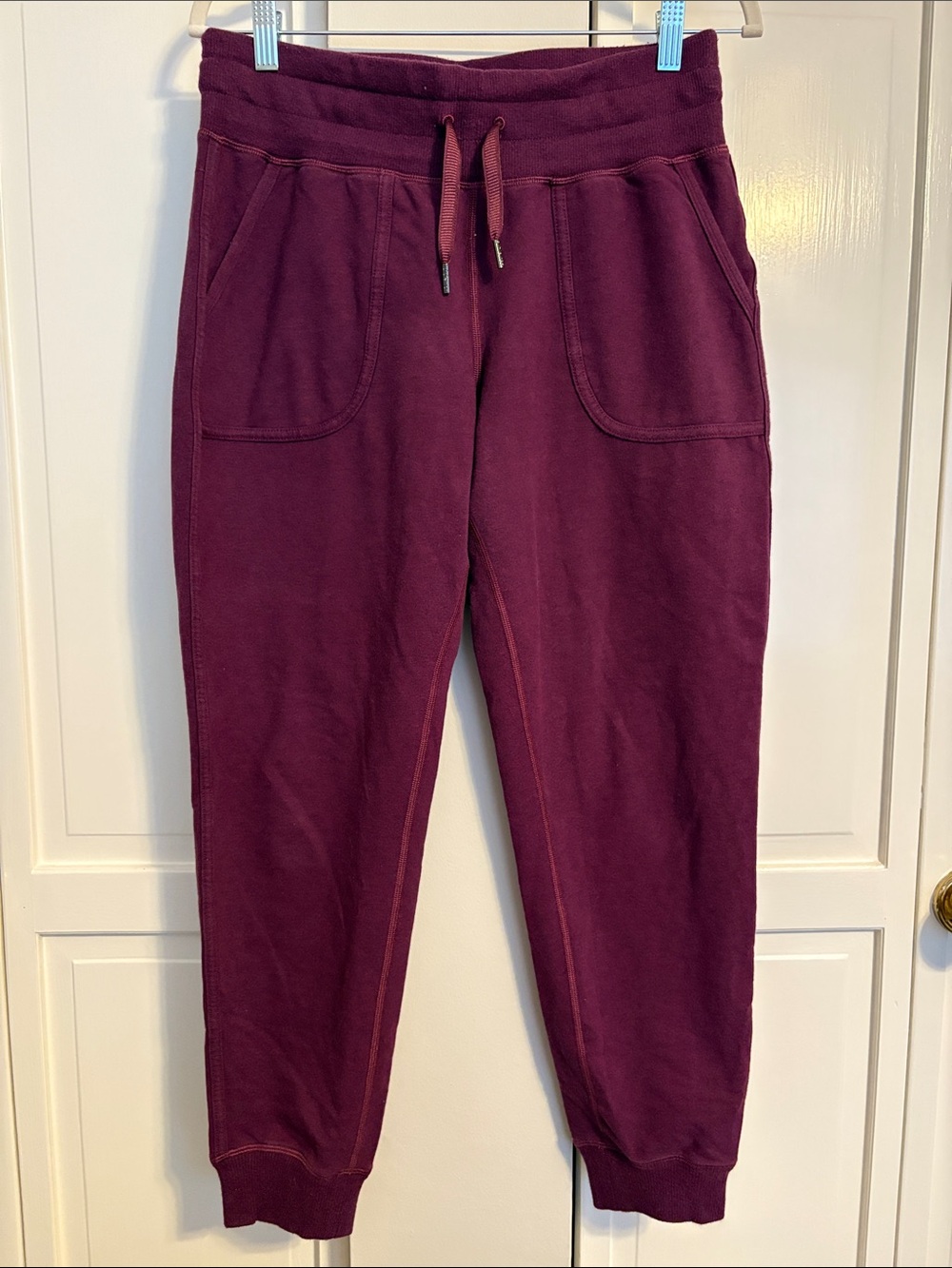 Lululemon French Terry Plum Drawstring Jogger Pants 8